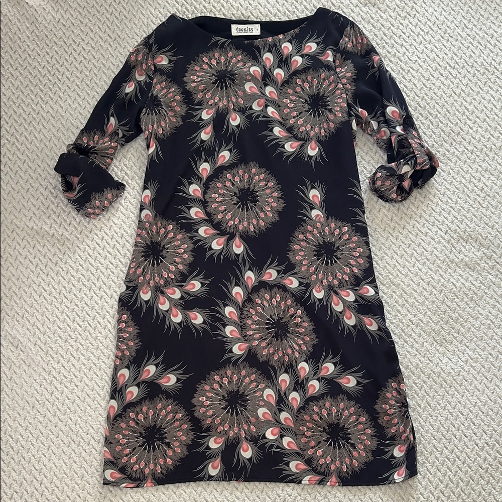 ❤️ 3/$18 Cookies Navy Long Sleeve Dress, size small